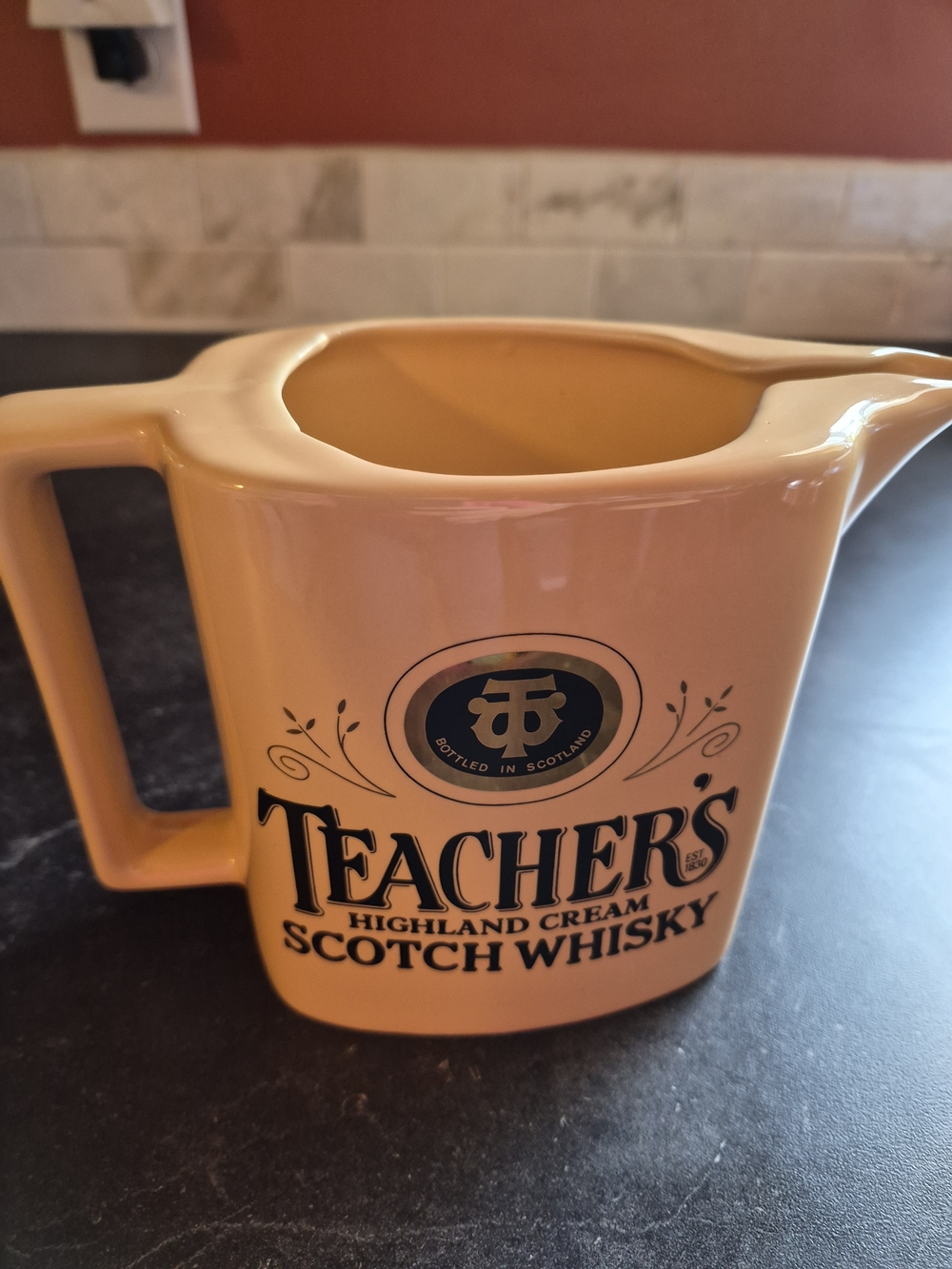 Vintage Teacher's Highland Cream Scotch Whisky Pitcher- Seton Pottery England